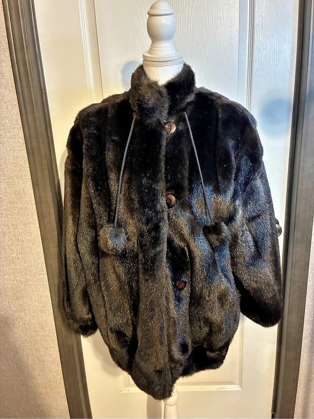 Marvin Richards J. Percy for Marvin Richards Faux Fur Pom Coat Faux Fur Pom Coat